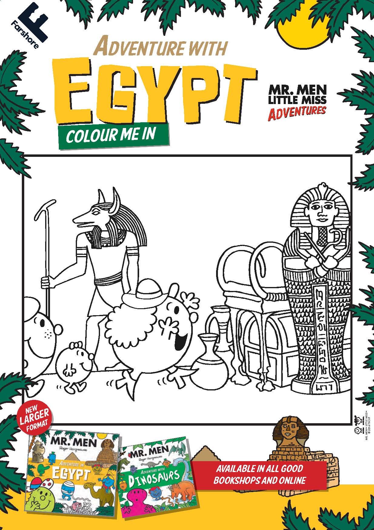Mr. Men Adventure in Egypt Colouring Sheet and Maze - 