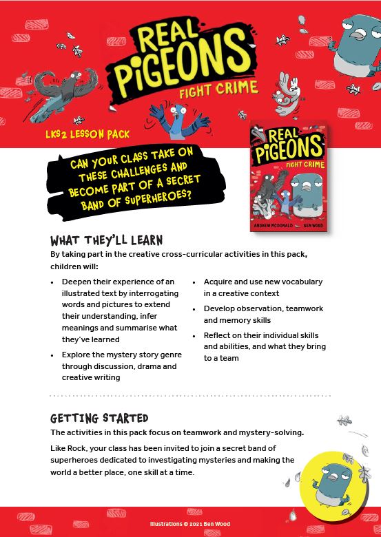 Real Pigeons Fight Crime - Lesson Plan and Worksheets - 